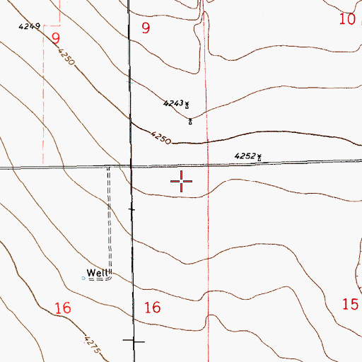 Topographic Map of 11076 Water Well, NM