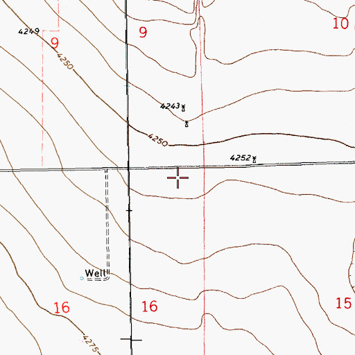 Topographic Map of 11075 Water Well, NM