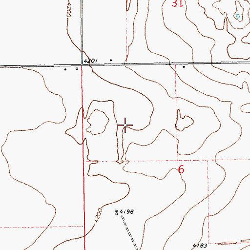 Topographic Map of 11426 Water Well, NM