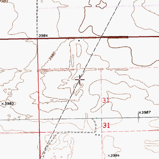 Topographic Map of 11505 Water Well, NM
