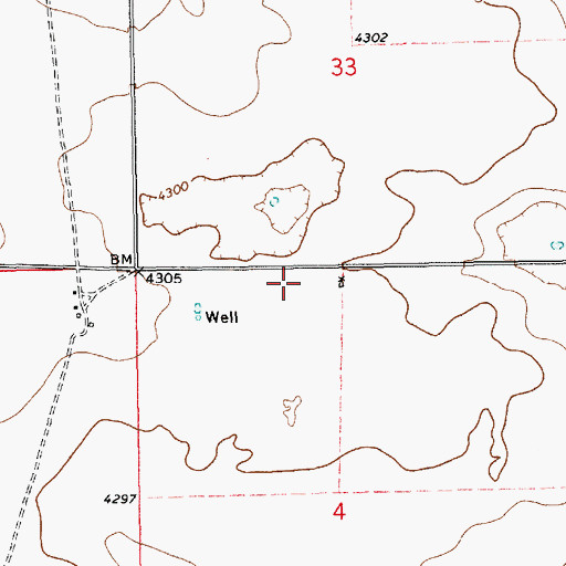 Topographic Map of 12574 Water Well, NM