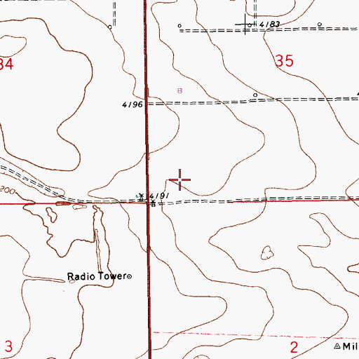 Topographic Map of 12560 Water Well, NM