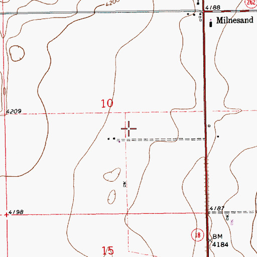 Topographic Map of 12591 Water Well, NM