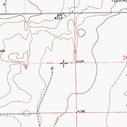 Topographic Map of 12590 Water Well, NM
