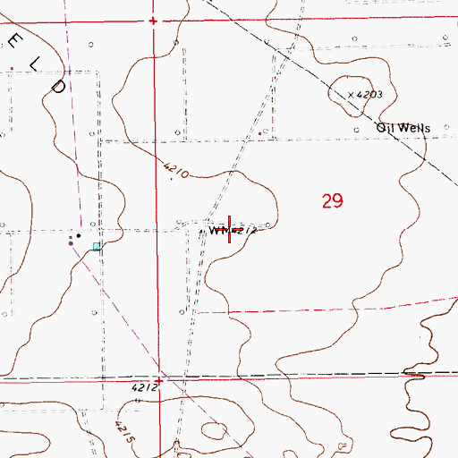 Topographic Map of 12600 Water Well, NM