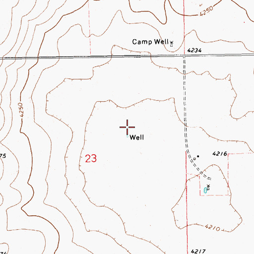 Topographic Map of 05299 Water Well, NM
