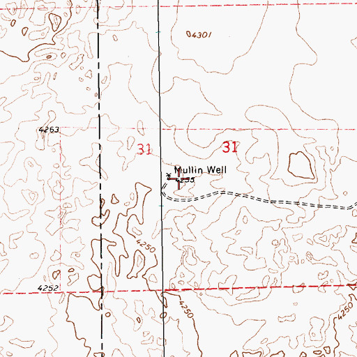 Topographic Map of 05452 Water Well, NM