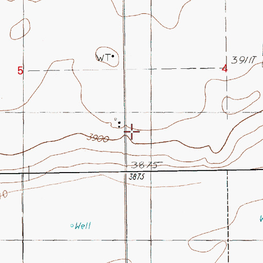 Topographic Map of 05011 Water Well, NM