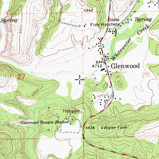 Topographic Map of Whitewater Canyon Pipeline Historic Site, NM