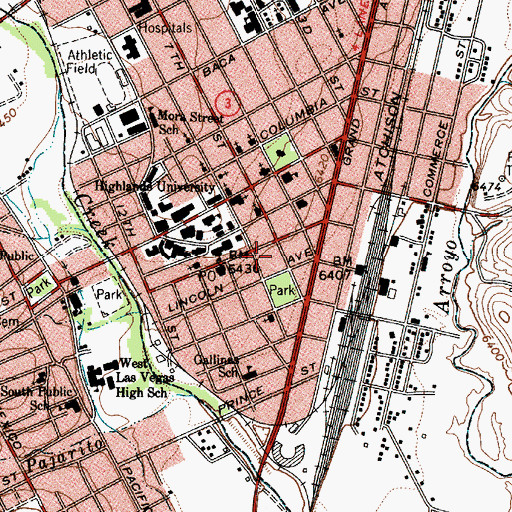 Topographic Map of Teacher Education Center, NM