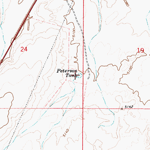 Topographic Map of Peterson Tank, AZ