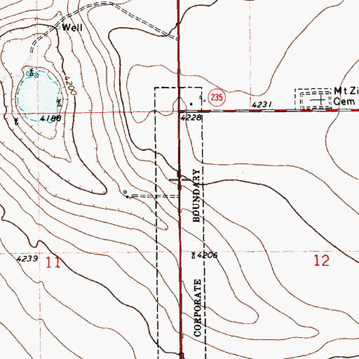 Topographic Map of 11069 Water Well, NM