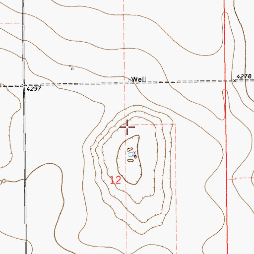 Topographic Map of 11067 Water Well, NM