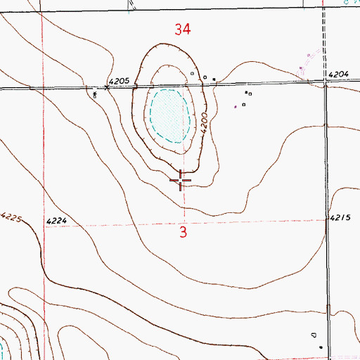 Topographic Map of 11071 Water Well, NM