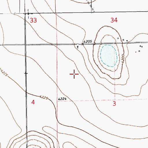Topographic Map of 11070 Water Well, NM