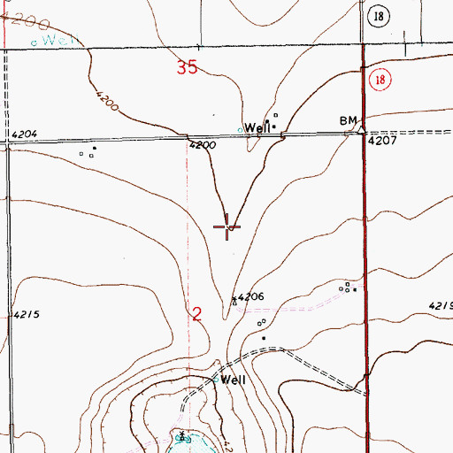 Topographic Map of 11056 Water Well, NM