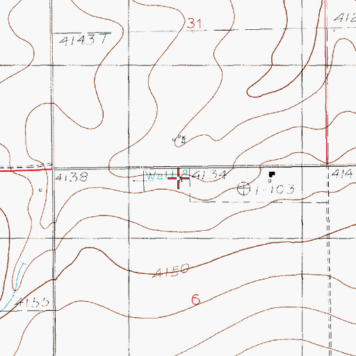 Topographic Map of 10129 Water Well, NM