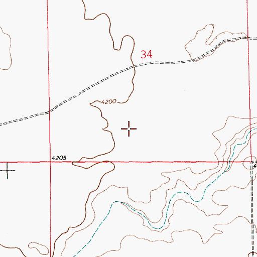 Topographic Map of 10869 Water Well, NM