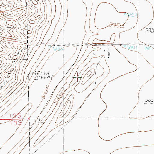 Topographic Map of 10969 Water Well, NM