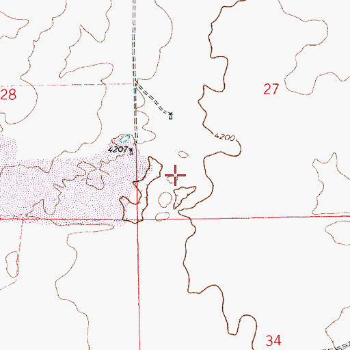 Topographic Map of 10868 Water Well, NM