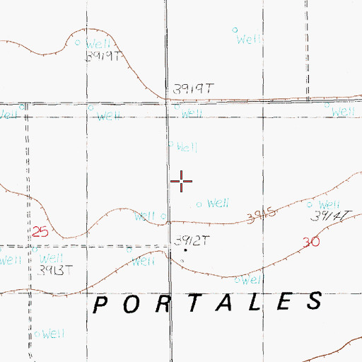 Topographic Map of 12239 Water Well, NM
