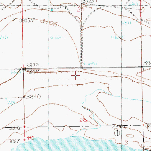 Topographic Map of P-3293-S-2 Water Well, NM
