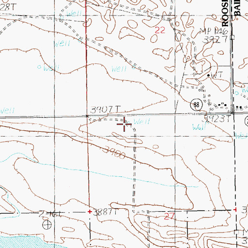 Topographic Map of 10125 Water Well, NM