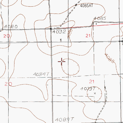 Topographic Map of 10909 Water Well, NM