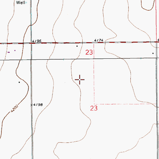 Topographic Map of 10866 Water Well, NM