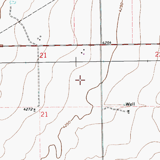 Topographic Map of 10864 Water Well, NM