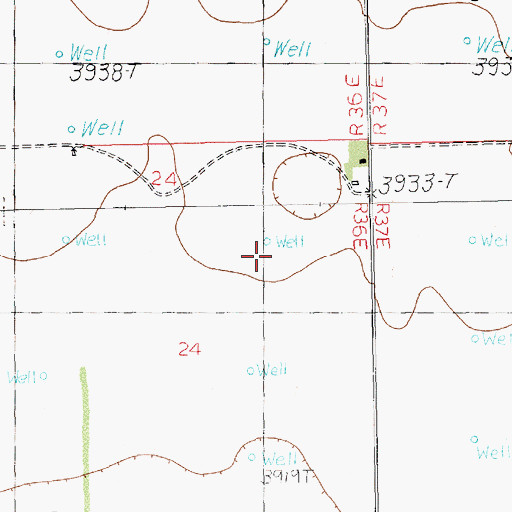 Topographic Map of 11720 Water Well, NM