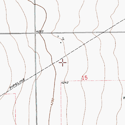 Topographic Map of 10863 Water Well, NM