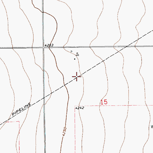 Topographic Map of 11677 Water Well, NM