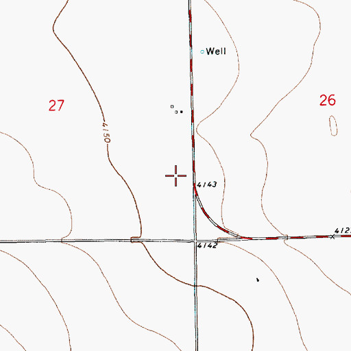 Topographic Map of 10764 Water Well, NM