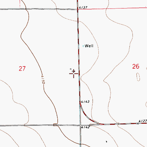Topographic Map of 12717 Water Well, NM