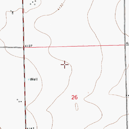 Topographic Map of 10631 Water Well, NM