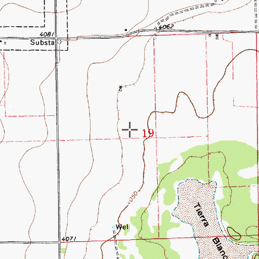 Topographic Map of 12159 Water Well, NM