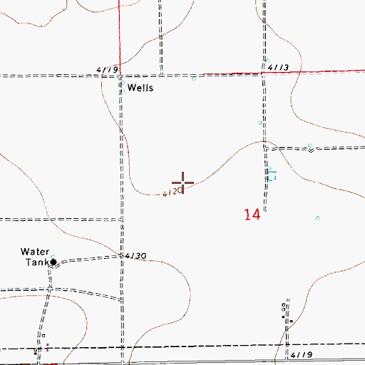 Topographic Map of 11652 Water Well, NM