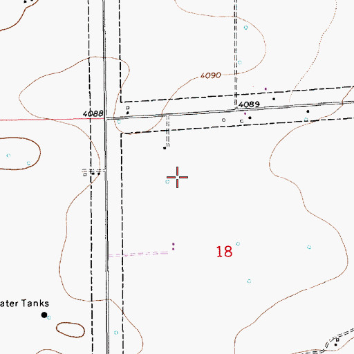 Topographic Map of 10775 Water Well, NM
