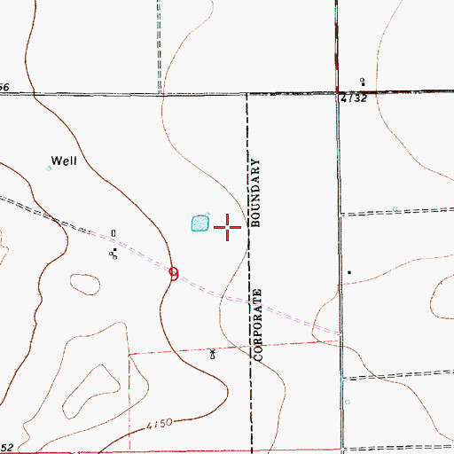 Topographic Map of 11648 Water Well, NM