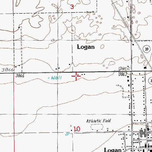 Topographic Map of 05005 Water Well, NM