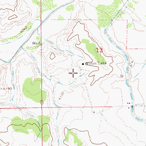 Topographic Map of 10110 Water Well, NM