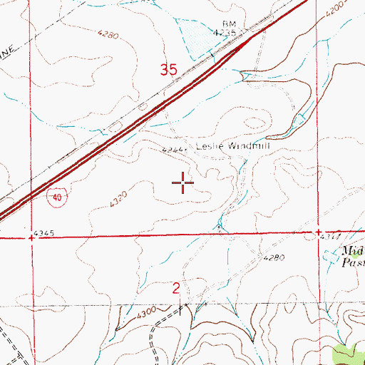 Topographic Map of 10115 Water Well, NM