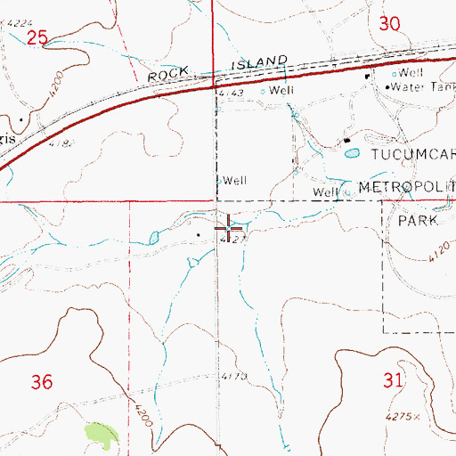 Topographic Map of 10147 Water Well, NM