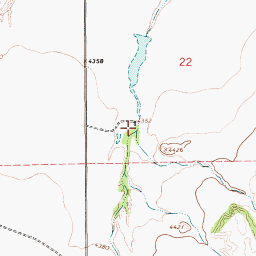 Topographic Map of 05070 Water Well, NM