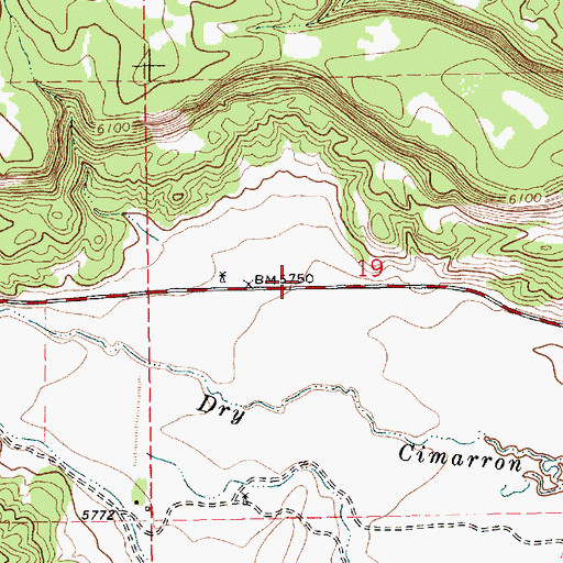 Topographic Map of 10136 Water Well, NM