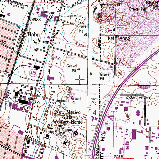 Topographic Map of Duranes Pumping Station, NM