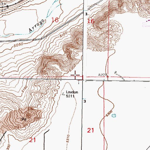 Topographic Map of John Pearce House, NM