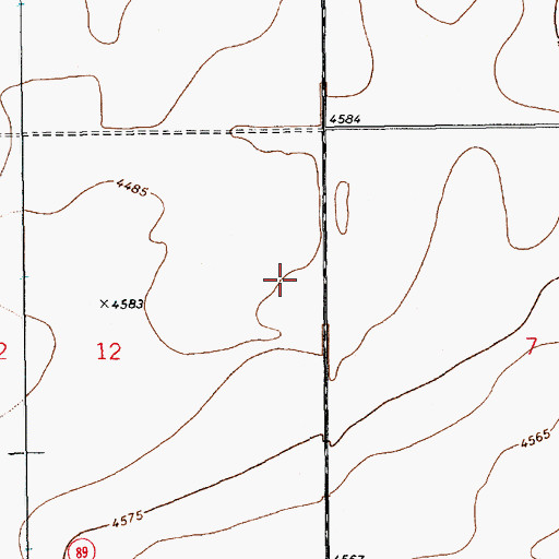 Topographic Map of 06037 Water Well, NM