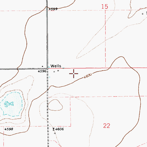 Topographic Map of 10312 Water Well, NM
